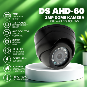 DS AHD-60 2MP 2.8mm GENİŞ AÇI LENS KAMERA