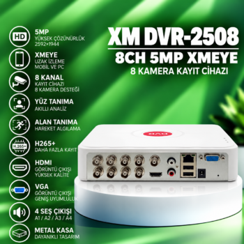 XM DVR-2508 8CH 5MP XMEYE