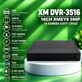 XM DVR-3516 16CH XMEYE 5MP