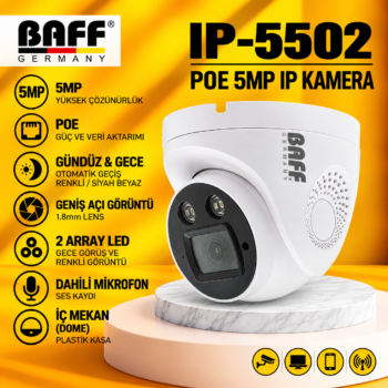 BAFF IP-5502 POE 5MP KAMERA