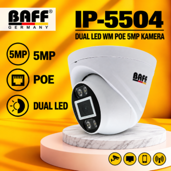BAFF IP-5504 DUAL LED WM POE 5MP KAMERA