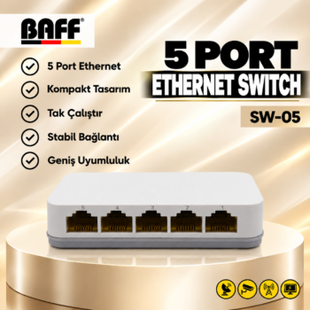 5 PORT ETHERNETSWİTCH SW-05