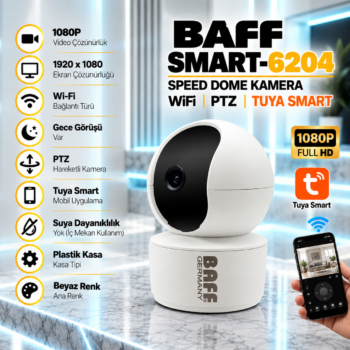BAFF SMART-6204 SPEED DOME KAMERA WİFİ PTZ TUYA SMART