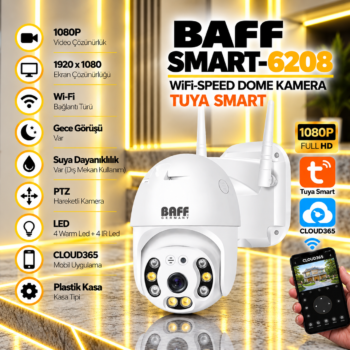 BAFF SMART-6208 WİFİ-SPEED DOME KAMERA TUYA SMART