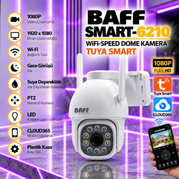 BAFF SMART-6210 WİFİ-SPEED DOME KAMERA TUYA SMART
