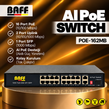 BAFF POE-162MB AI POE SWİTCH
