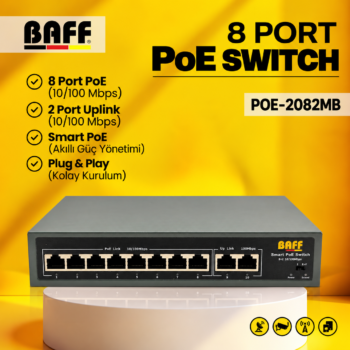 BAFF POE-2082MB POE SWİTCH