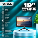 19" TFT LED 4K MONITÖR+TV