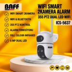 WIFI SMART 2KAMERA ALARM 355PTZ FULL COLOUR-INFRARED ICS-5637 BAFF