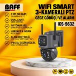 WIFI SMART 2KAMERA,ALARM,355PTZ,FULL COLOUR-INFRARED,ICS-5632 BAFF