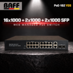 POE-162YGS 16*1000M+2*1000M+2SFP Yönetilebilir Gigabit Switch 300WATT