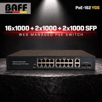 POE-162YGS 16*1000M+2*1000M+2SFP Yönetilebilir Gigabit Switch 300WATT
