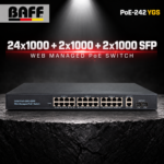 POE-242YGS 24*1000M+2*1000M+2SFP Yönetilebilir Gigabit Switch 300WATT